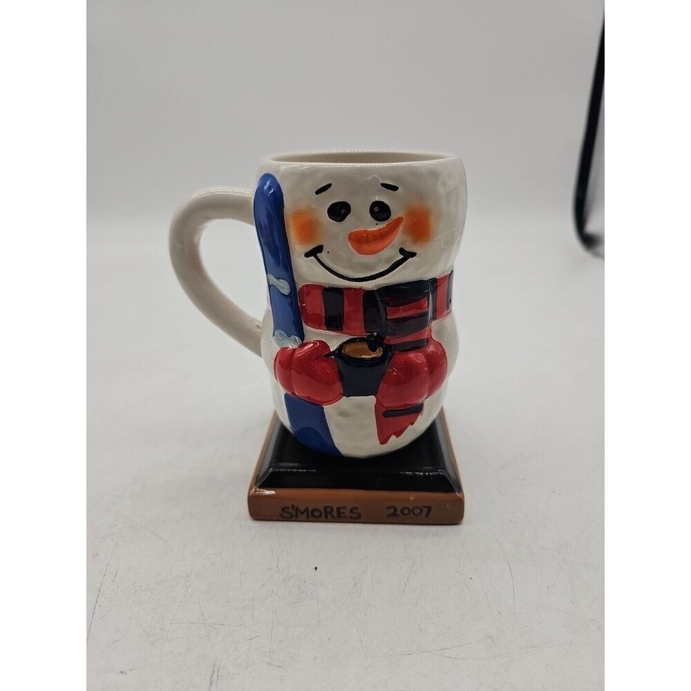 Left Hand S'mores Snowman Mug "WARM YOUR HEART" By Bay Island Inc. 2007‎